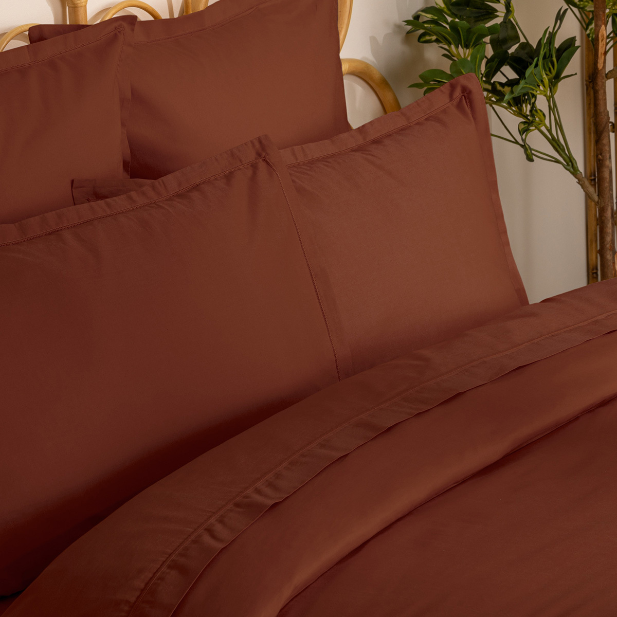 Copripiumino, cotone Rosa terracotta, 240x220 cm Rosa terracotta