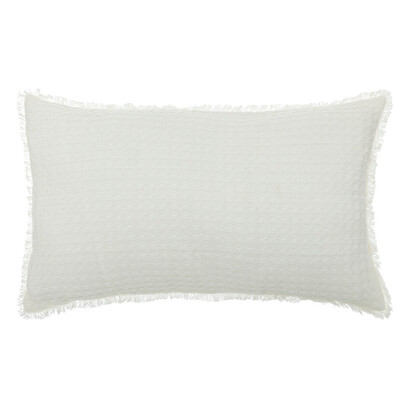 Cuscino a nido d'ape "widdy" bianco avorio, 30x50 cm