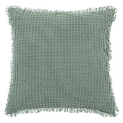 Cuscino a nido d'ape "widdy" verde celadon, 45x45 cm