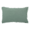 Cuscino a nido d'ape "Widdy" Verde Celadon, 30x50 cm Verde celeste