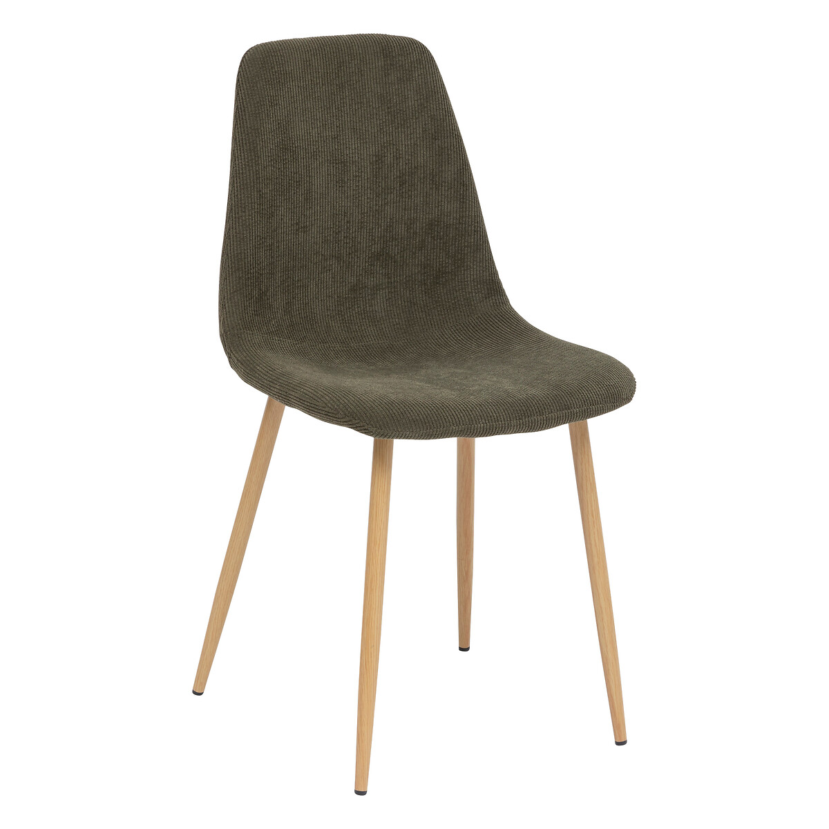 Sedia "Roka" Velluto verde kaki Verde cachi