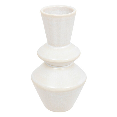 Soliflore forma "soleya" ceramica, bianco, d.7 cm
