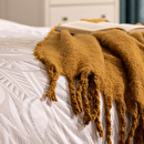 Completo letto 3 pezzi "Nalh" Beige, 240x220 cm Beige lino
