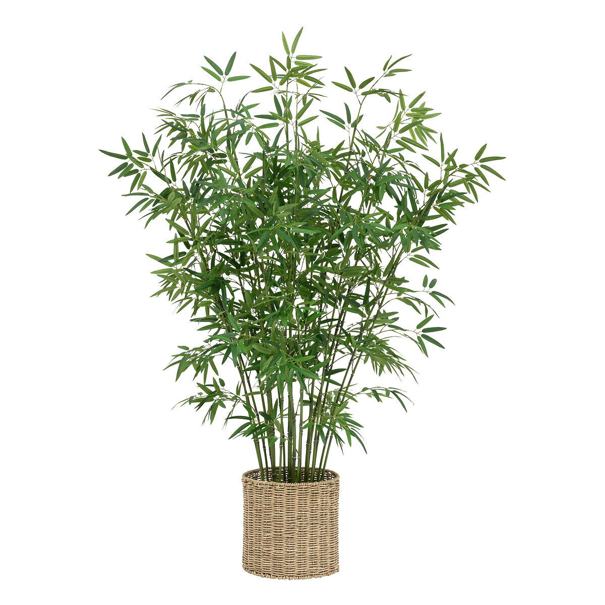 Bambù artificiale, vaso naturale H. 150 cm Verde