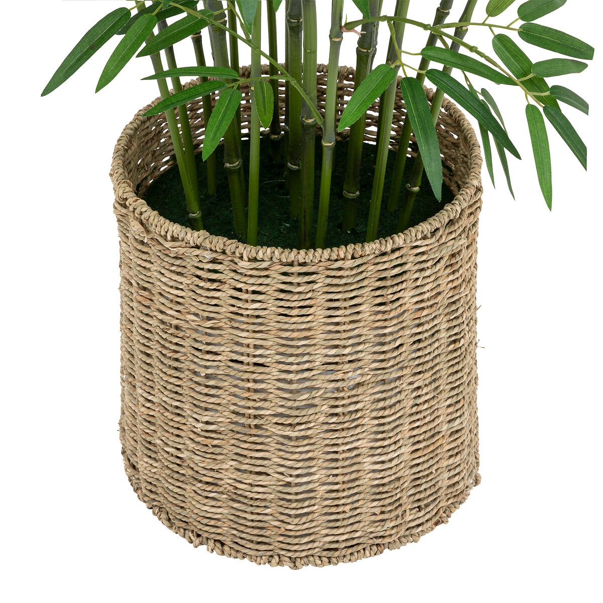 Bambù artificiale, vaso naturale H. 150 cm Verde