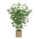 Bambù artificiale, vaso naturale H. 150 cm Verde