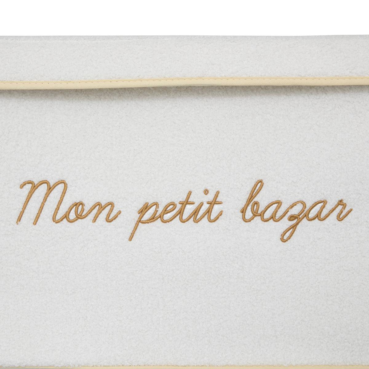 Baule portaoggetti per bambini "Yuma" Bianco Bouclette, 36x57 cm Bianco