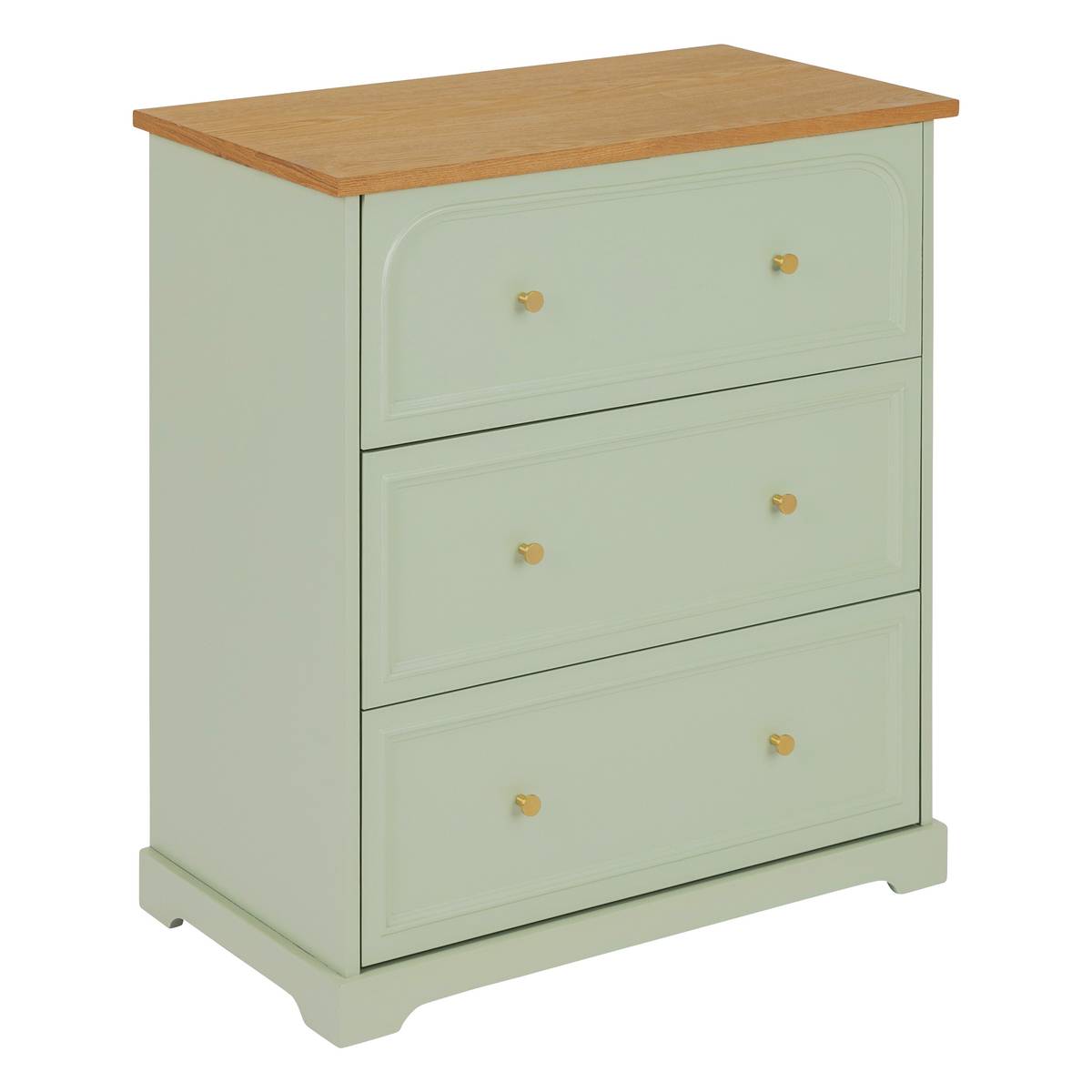Cassettiera "Mohea" Verde celadon, 3 cassetti Verde celeste