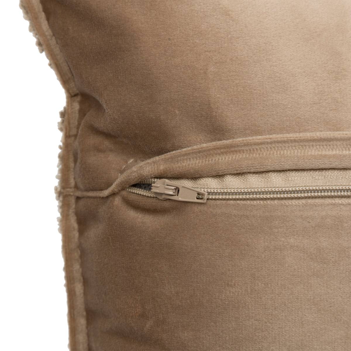 Cuscino bouclé "Soana" Lino beige, 45x45 cm Beige lino