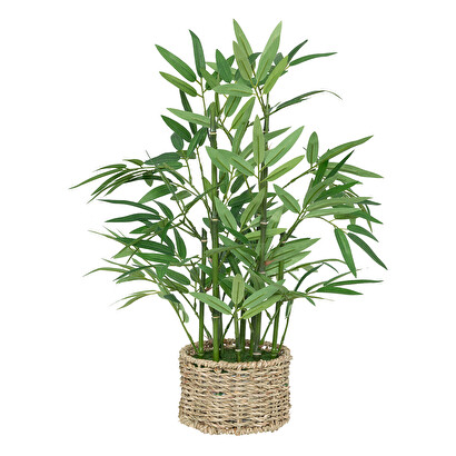 Bamb&ugrave; artificiale "ly" vaso naturale, h.46 cm