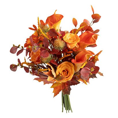 Bouquet autunnale artificiale "james" arancione, h.55 cm
