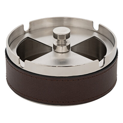 Posacenere in metallo "jule" marrone, d.10 cm