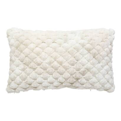 Cuscino in pelliccia "adriel" beige, 38x58 cm