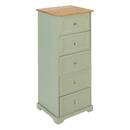 Cassettiera "Mohea" Verde celadon, 5 cassetti Verde celeste
