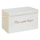 Baule portaoggetti per bambini "Yuma" Bianco Bouclette, 36x57 cm Bianco