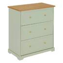 Cassettiera "Mohea" Verde celadon, 3 cassetti Verde celeste