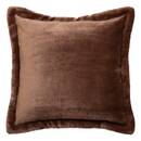 Cuscino in flanella "Cuddly" Marrone, 53x53 cm Marrone