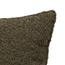 Cuscino boucl&eacute; "Soana" Verde kaki, 45x45 cm Verde cachi
