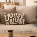 Cuscino bouclé "Soana" Lino beige, 45x45 cm Beige lino