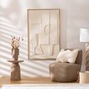Decorazione da parete 3D "Yelena" Bianco, 116x75 cm Bianco