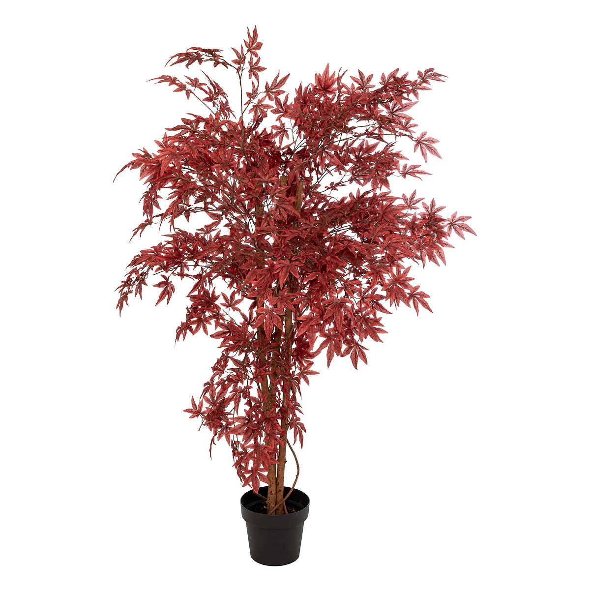 Acero artificiale autunnale "James" Vaso nero, H.150 cm Rosso rubino