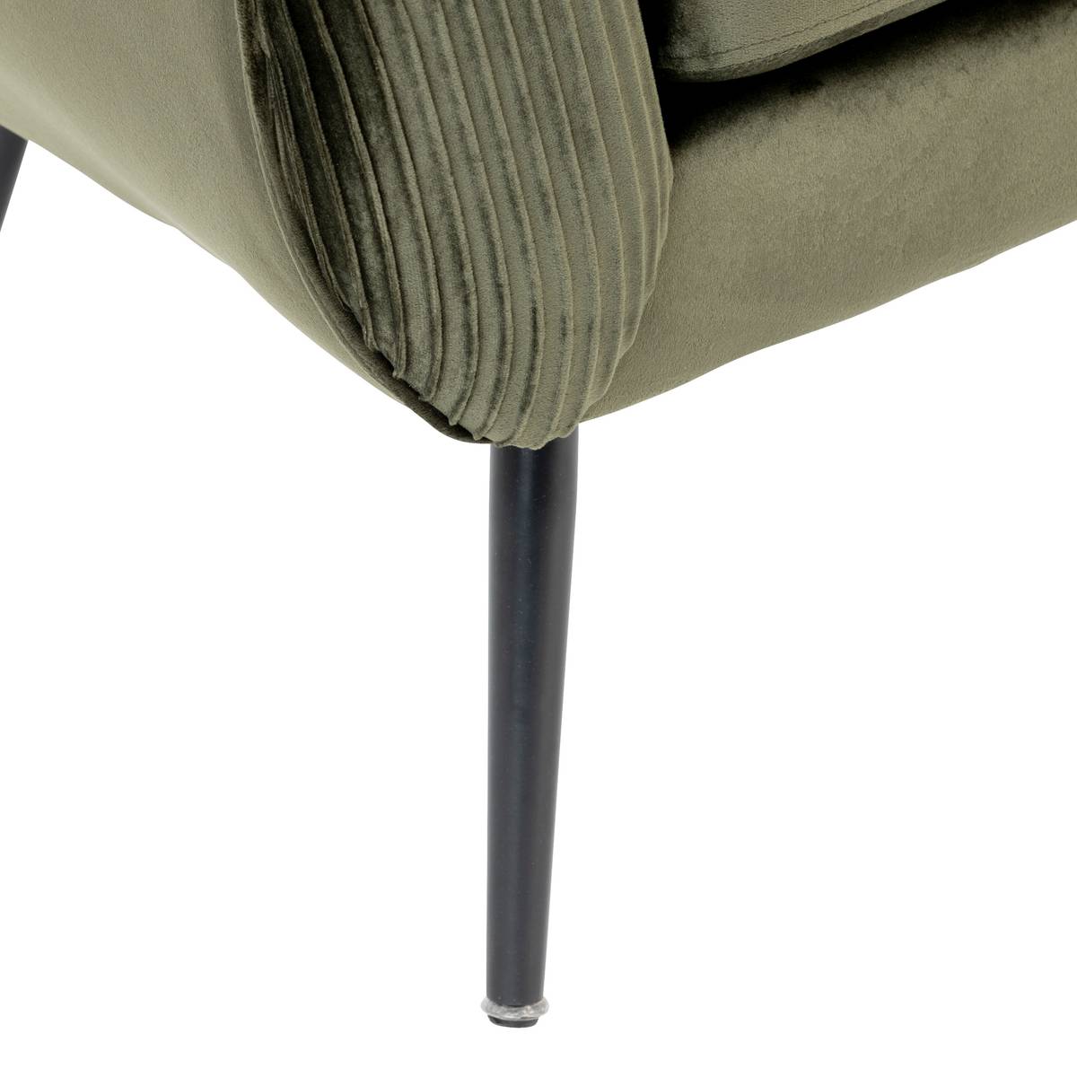 Poltrona "Solaro" Velluto, Verde Kaki Verde cachi