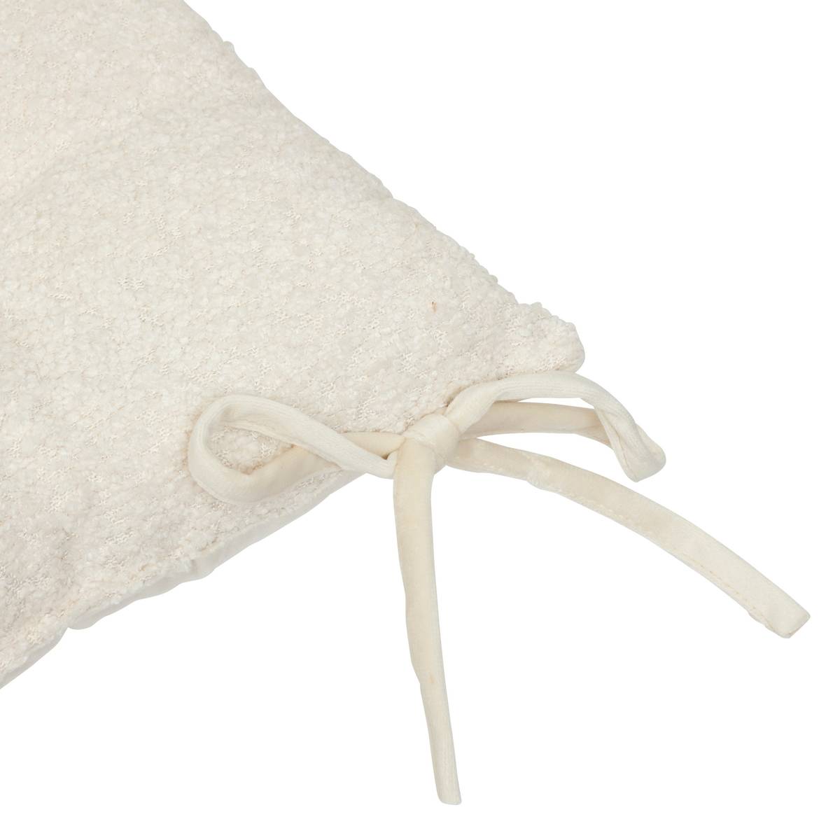 Cuscino per sedia boucl&eacute; "Soana" Boucle, Bianco avorio, 38x38 cm Bianco avorio