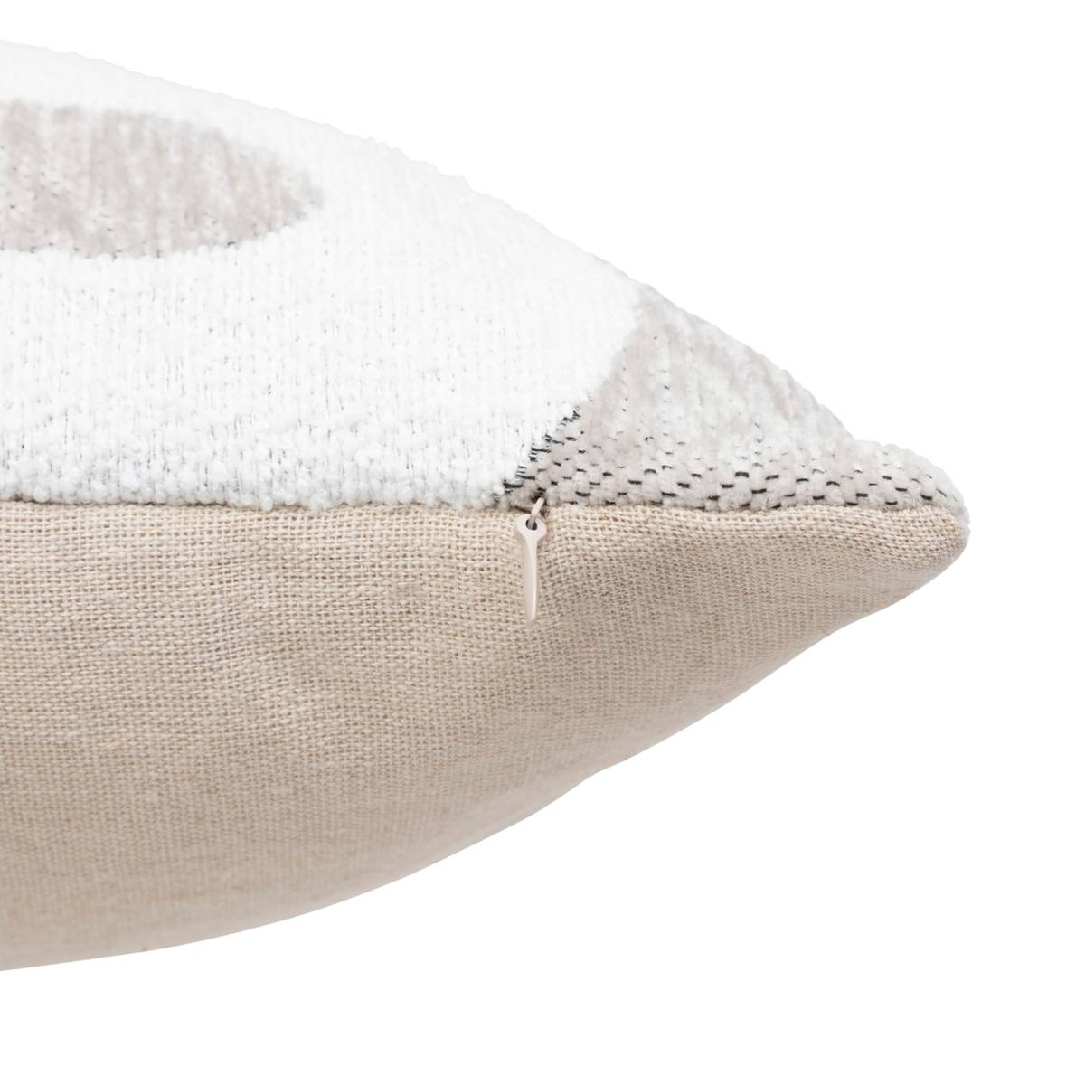 Copricuscino "Jeni", ciniglia Lino beige, 50x30 cm Beige lino