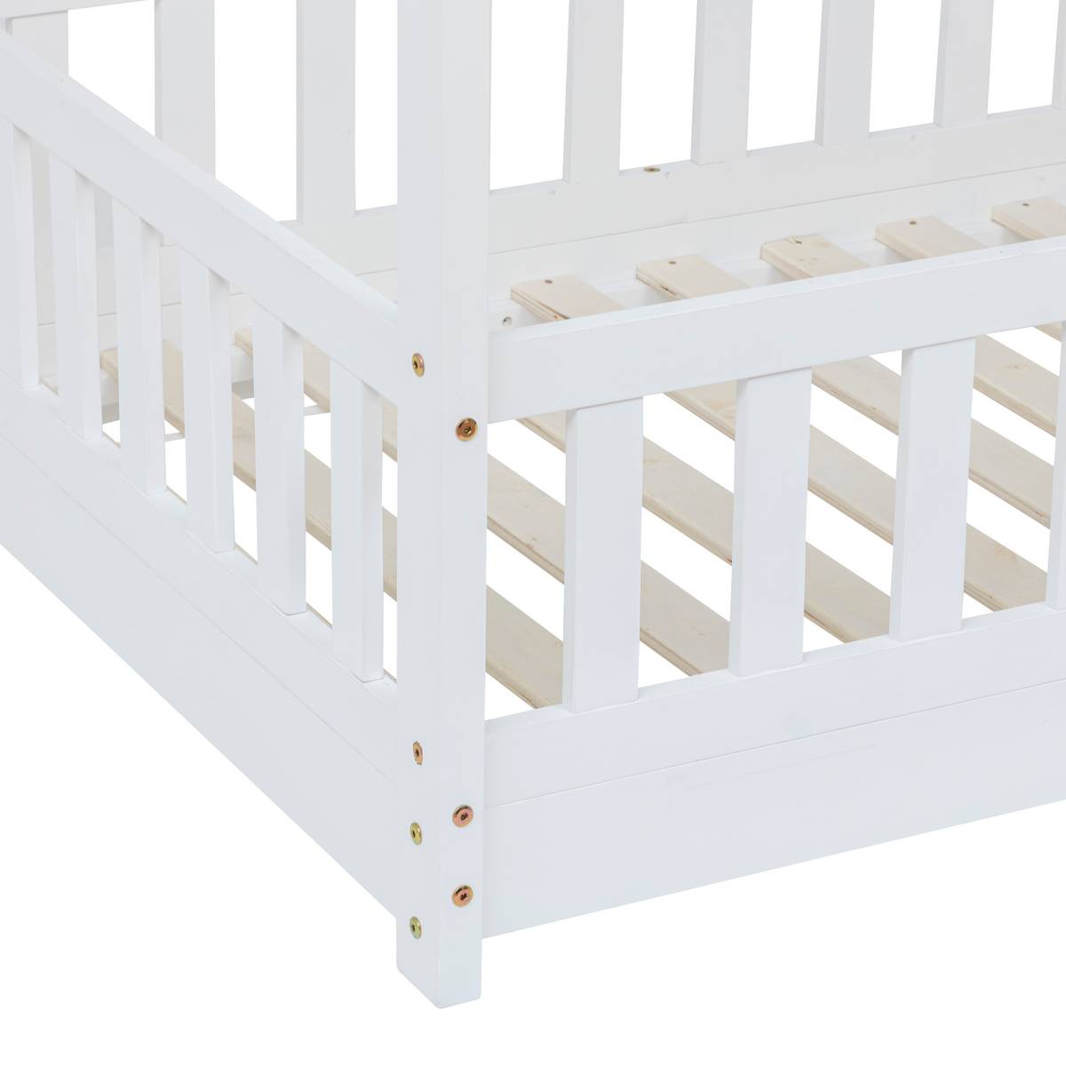 Letto a casetta per bambini "Bosco" Bianco, 90x190 cm Bianco