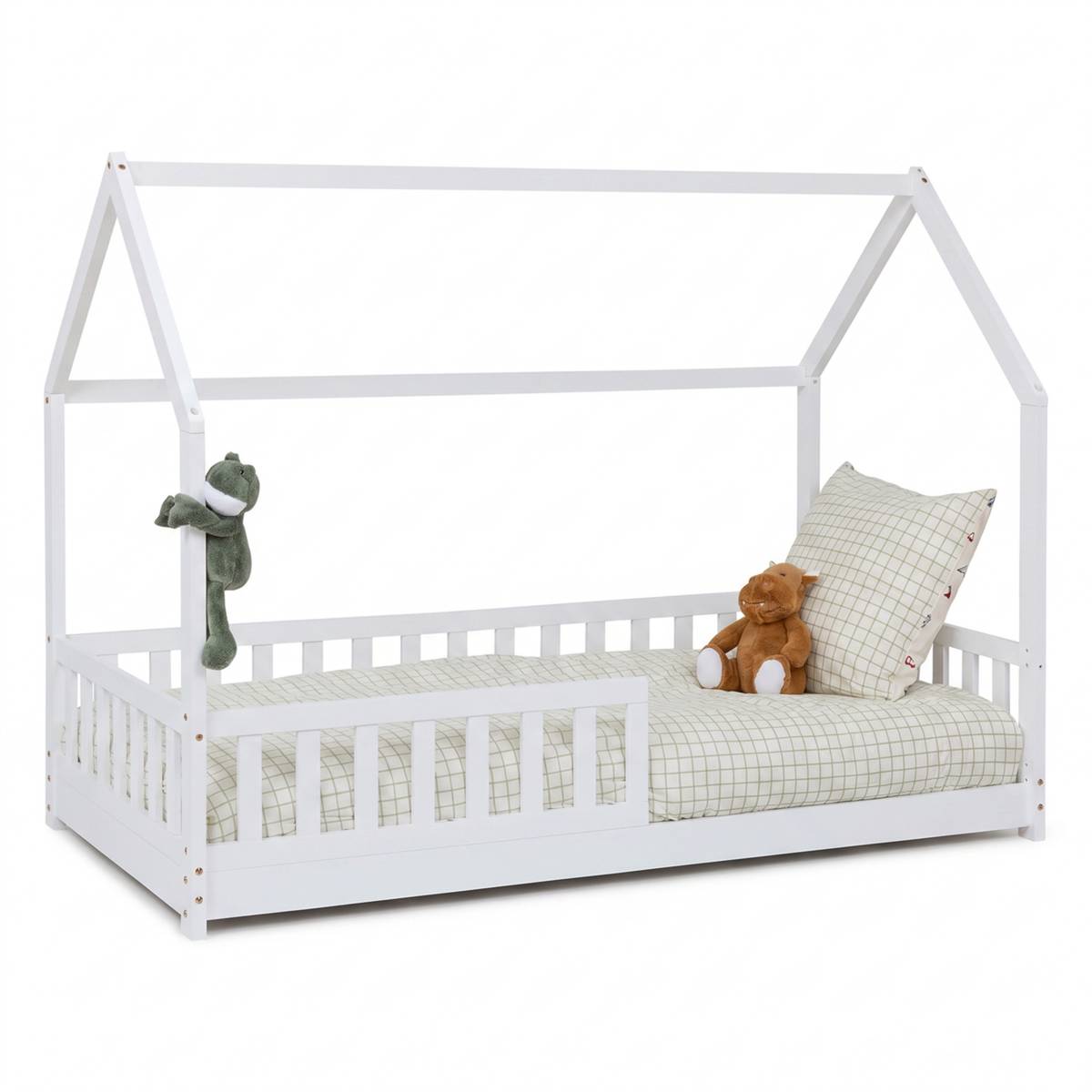 Letto a casetta per bambini "Bosco" Bianco, 90x190 cm Bianco