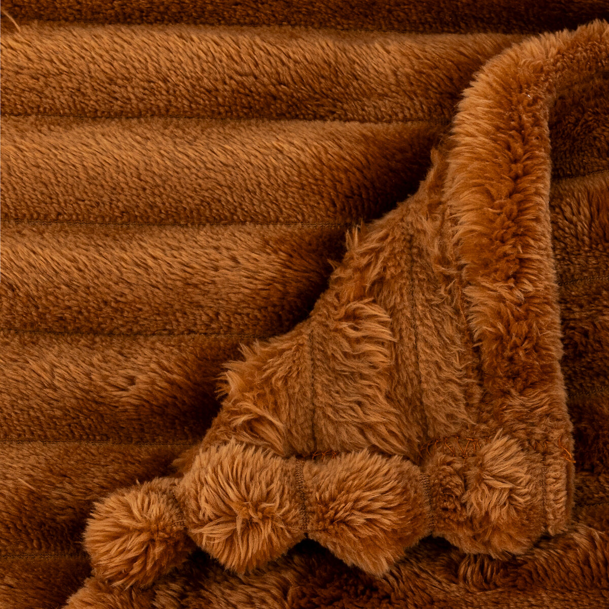 Plaid in flanella "Mattias" 130x170 cm Beige lino