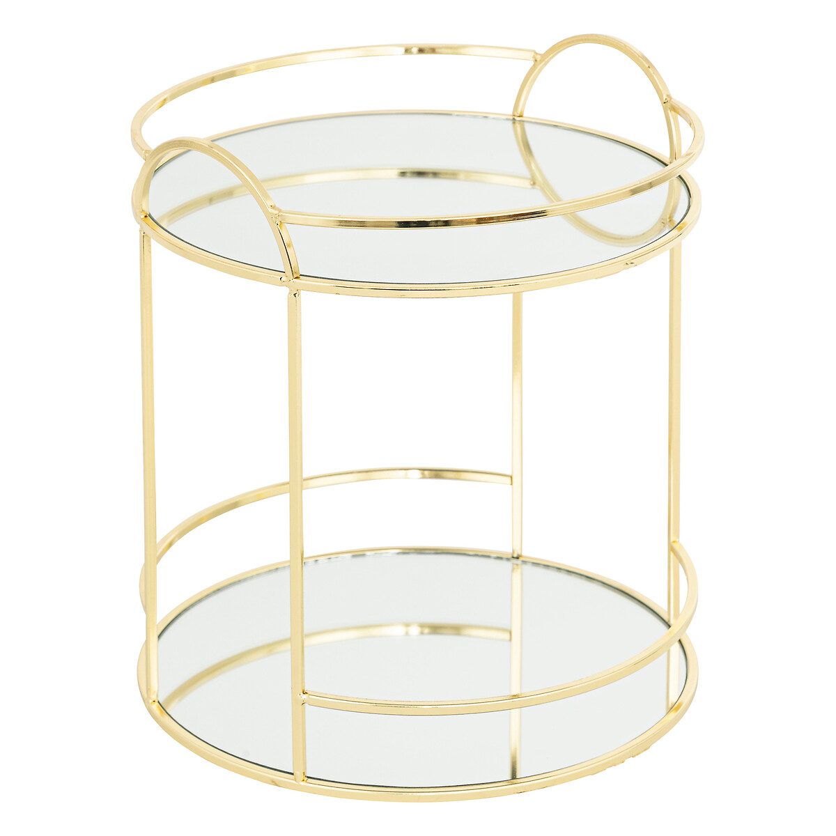 Vassoio a specchio a 2 livelli "Feel" Dorato, H.24 cm Oro