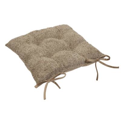 Cuscino per sedia boucl&eacute; "soana" lino beige, 38x38 cm