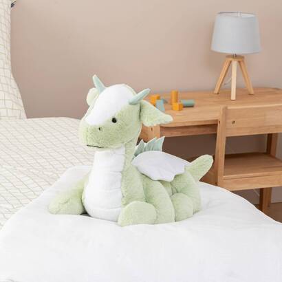 Peluche drago "eliott" verde, l.50 cm