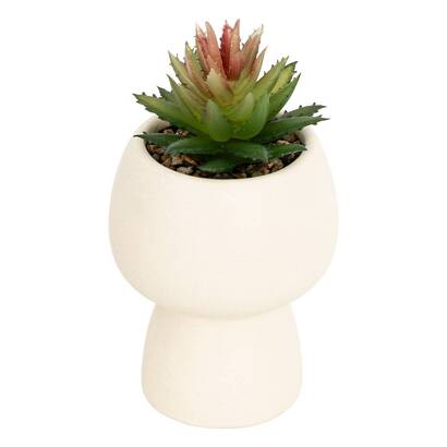 Pianta artificiale "livy" vaso in ceramica, h.17 cm