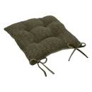 Cuscino per sedia "Soana" Bouclette, Verde kaki, 38x38 cm Verde cachi