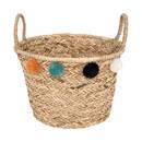 Cestino per bambini con pompon "Livi" D.41 cm Beige