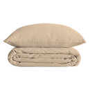 Completo letto 3 pezzi "Landiha" Percalle, Beige, 240x220 cm Beige lino