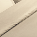 Completo letto 3 pezzi "Landiha" Percalle, Beige, 240x220 cm Beige lino
