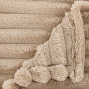Plaid in flanella "Mattias" 130x170 cm Beige lino