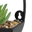 Pianta artificiale sospesa "Imy" Vaso in metallo nero, H.41 cm Nero