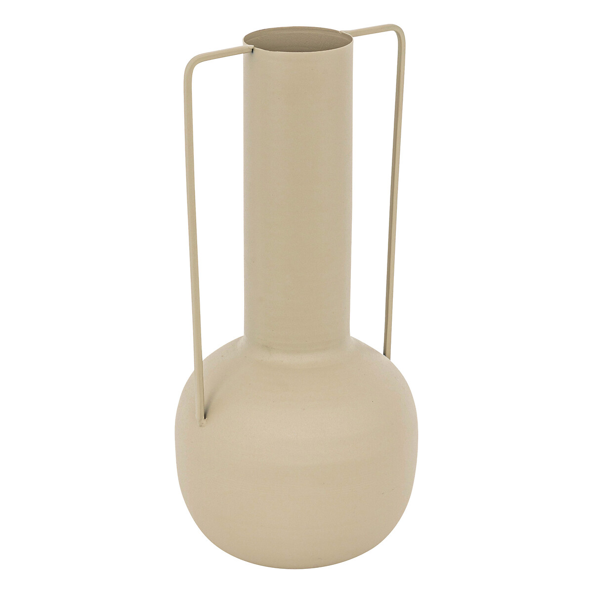 Vaso in metallo "Sylvain" Lino beige, H.29,5 cm Beige lino