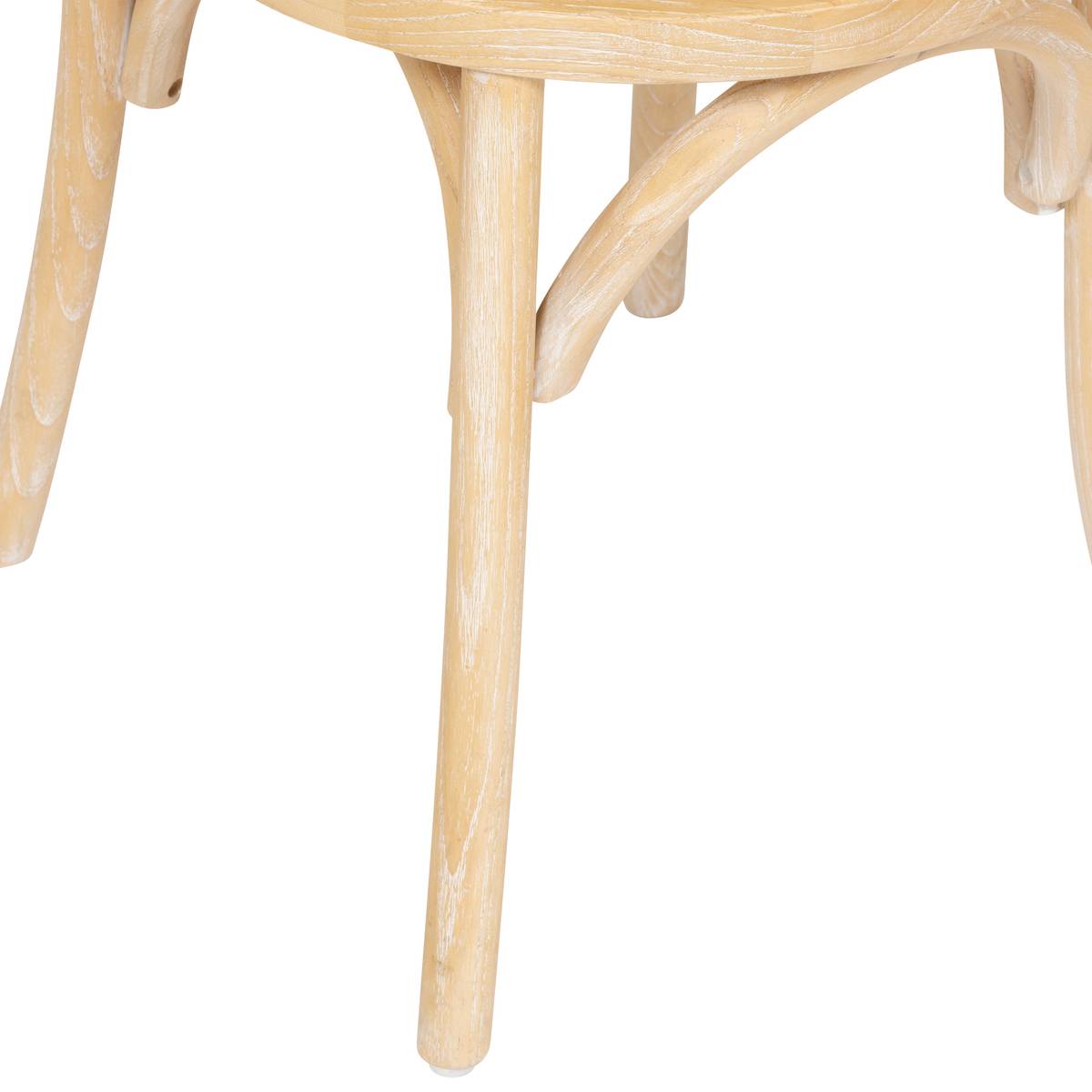 Sedia da bistrot "Drevo" Olmo, Lino, 1 posto Beige lino