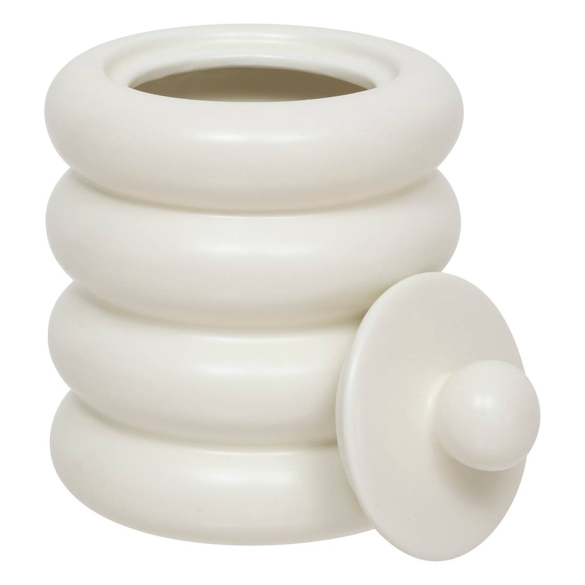 Scatola decorativa "Mike" Ceramica, Bianco, 14,7x11,2 cm Bianco