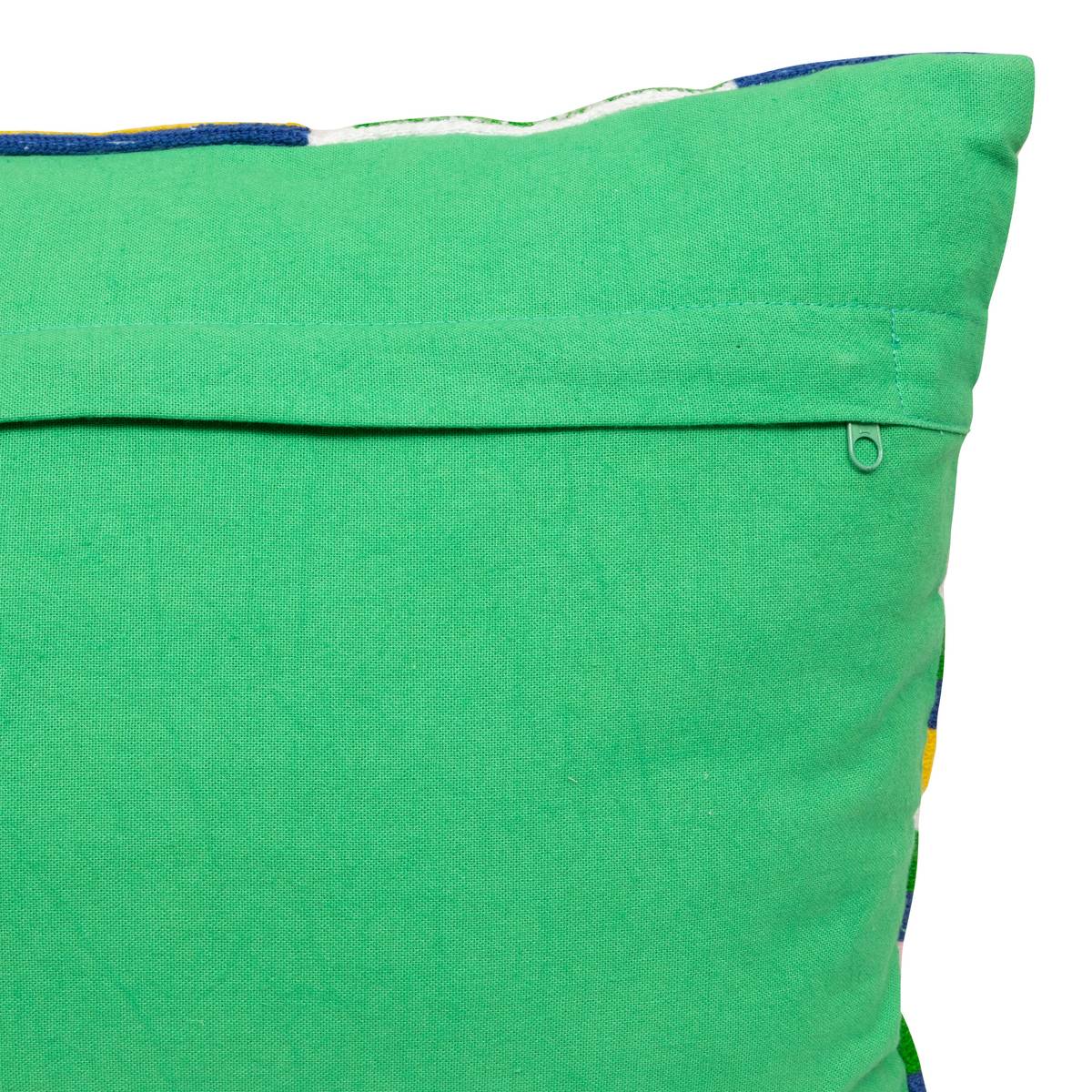 Cuscino ricamato "Disso" Multicolore, 35x75 cm Multicolore