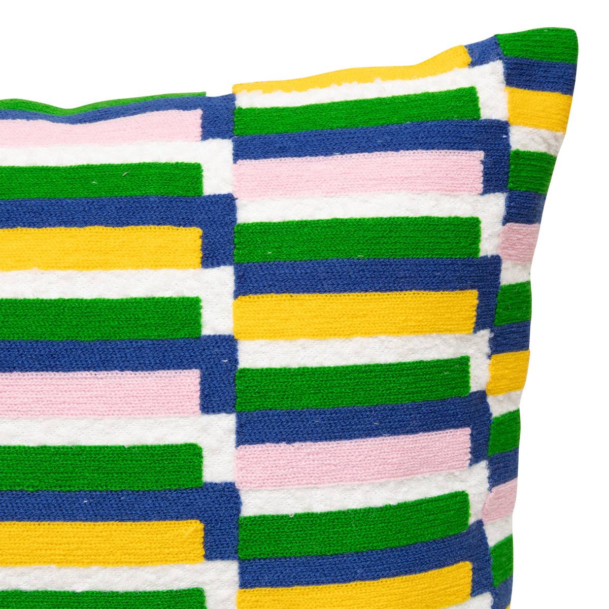 Cuscino ricamato "Disso" Multicolore, 35x75 cm Multicolore