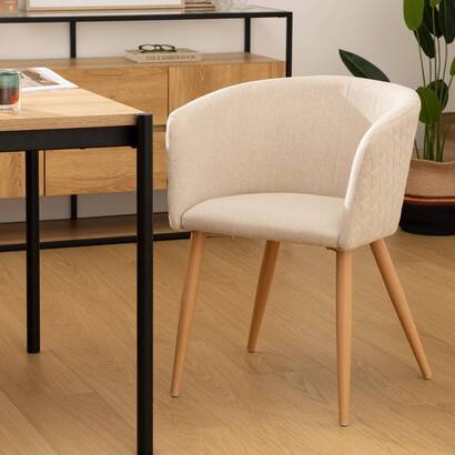 Sedia da pranzo "marlo" faggio, beige, 1 posto