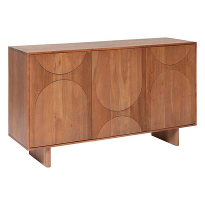 Credenza a 3 ante "nanda" acacia, marrone, 150x90,5 cm