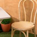 Sedia da bistrot "Drevo" Olmo, Lino, 1 posto Beige lino