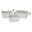 3 ceste "Loe" Fiocco, Bianco, L.27/30/35 cm Bianco